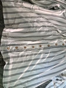 Striped Button-Down Top