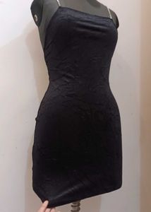 Black Velvet Mini backless dress