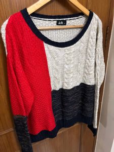 Color Block Knit Sweater
