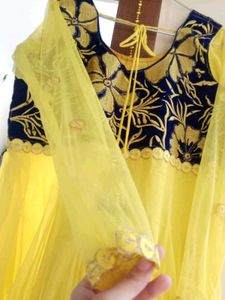 Elegant Yellow Ethnic Gown