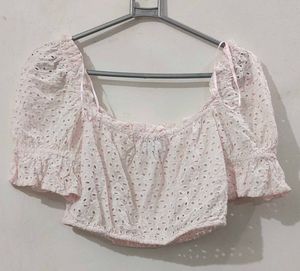 Pink Eyelet Co-ord Set