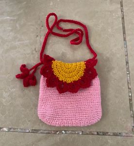 Crochet Baby Sling Bag And Kids Rubber