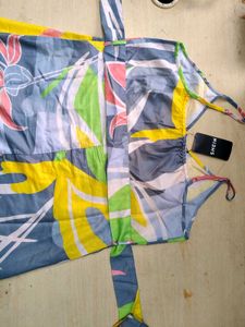 Abstract Print Flared Hem Maxi Length A-line Dress