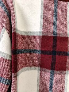 Plaid Knitted Pullover