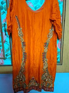 Orange Pink salwar Suit