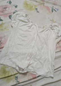 White Tie-Front Top