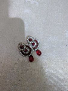 Beautiful Red n white combination Earrings