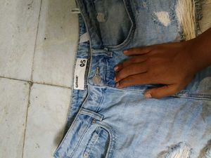 Distressed Denim Shorts