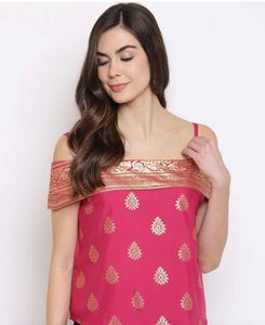 Pink &amp; Gold Bardot Top