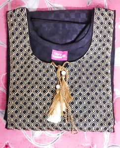 Elegant Black Printed Kurta