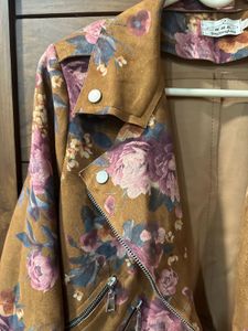 Floral Suede Jacket