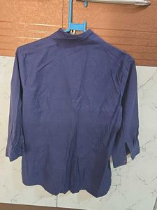 Blue 3/4 Sleeve Shirt