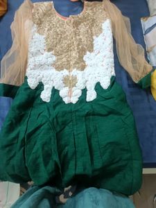 Green & Gold Party Dress