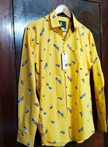 L&#39;amour Original Mustard Printed Shirt For Men