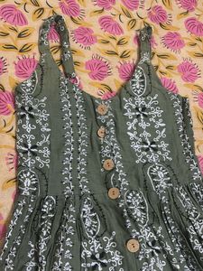 Boho Chic Green Maxi Dress