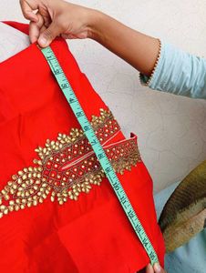 Red Embroidered Kurta Set