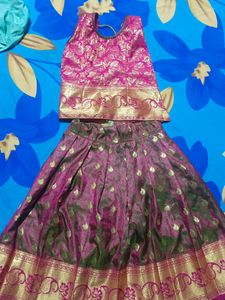 Ethnic Lehenga Choli Set Pure Silk Zari Work