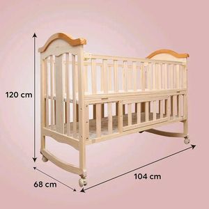 new luvlap Baby Wooden Crib cot cum rocker