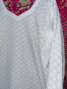 White Chikankari Kurti