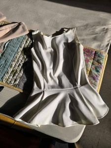 White Peplum Dress