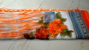 Orange 🧡 Colour Saree