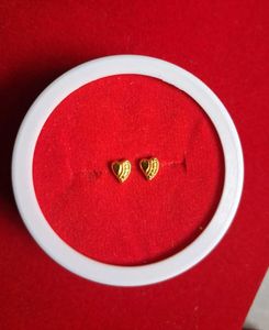 Heart Stud Earrings Gold
