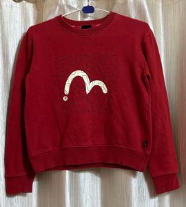 Evisu Red Graphic Print Sweatshirt