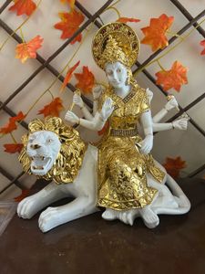 Durga Statue Golden White