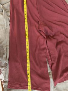 Maroon Culottes with Tie Belt