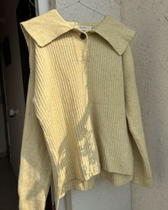 Stylish Yellow Knit Sweater