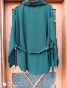 Bottle Green Shifon Top