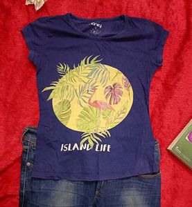 Honey By Pantaloons Navy Blue T-shirt