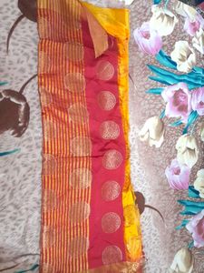 Silk Saree With Desgined Blouse Stitched