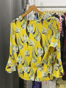 Yellow Floral Print Top