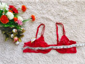 Red Floral Lingerie Set