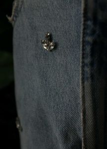 Zara Rhinestone Denim Mini Skirt