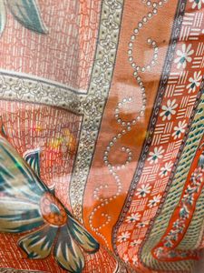 Elegant Orange Saree