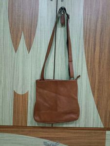 Genuine Leather Brown Crossbody Bag