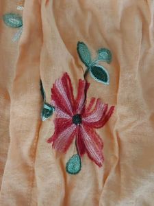 Peach Embroidery Kurta