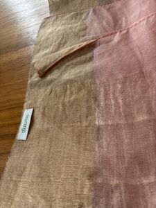 Raw mango peach Chanderi saree