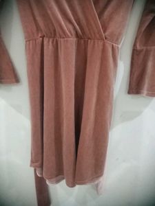 New H&amp;M Soft Velvet Wrap Dress