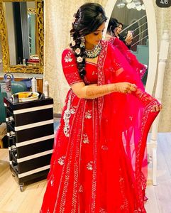 Non Bridal Lehenga..Rani Colour