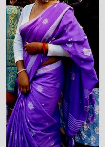 Purple Cotton Saree