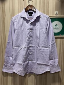 Massimo Dutti Formal Lavender Cotton Shirt