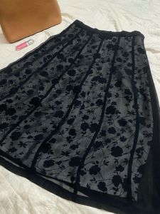 Floral Sheer Midi Skirt