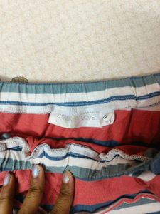 Multicolor Offshoulder Crop Top