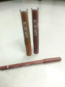 Zudio Nude Matte Lipsticks with Free Lipliner