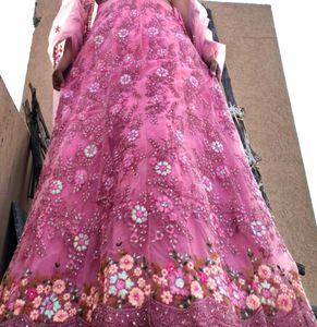 Embroidered Lehenga & Choli With Necklace Free