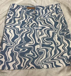 Swirl Print Mini Skirt