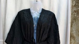 Stylish Black Kimono Robe
